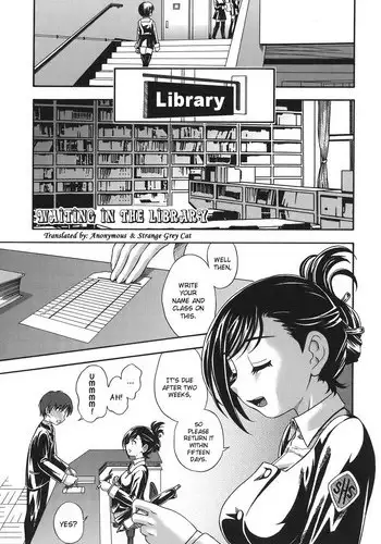 [Fukudahda] Toshoshitsu de Matteru | Waiting in the Library (Koi ni Ochiyou) [English] [Anonymous & Strange Grey Cat]